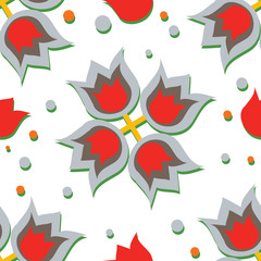 decorative seamless pattern with floral motives