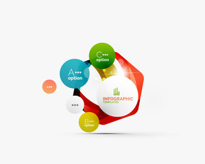 Abstract step infographics business layout