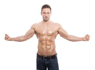 Fototapeta premium handsome young bodybuilder