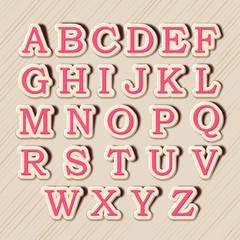 Set of English alphabets in capital letter.