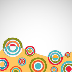 Obraz premium Colorful abstract design with spiral on grey background.