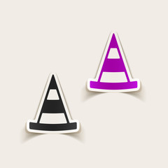 realistic design element: road cones
