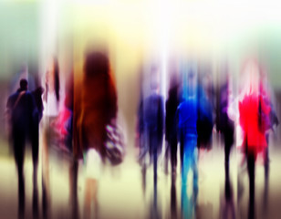 Business People Rush Hour Walking Commuting City Concept