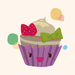 decorating cake flat icon elements background,eps10
