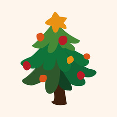 Christmas tree flat icon elements background,eps10