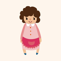 family mother character flat icon elements background,eps10
