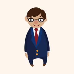 family father character flat icon elements background,eps10