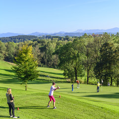 auf dem Golfplatz