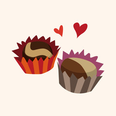 Valentine's Day chocolate flat icon elements backgtound,eps10