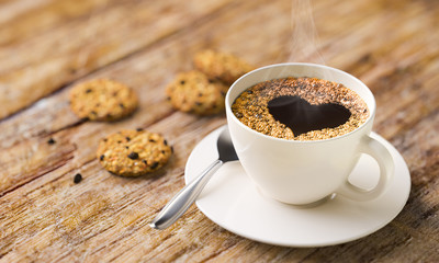 cup of coffee with heart