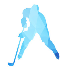 Naklejka premium Abstract isolated hockey player