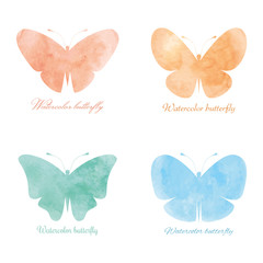 Colorful watercolor butterflies. - 76888998
