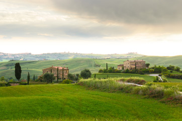 Naklejka premium sunset Tuscany