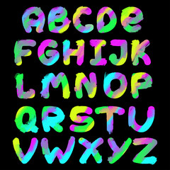 English painted alphabet