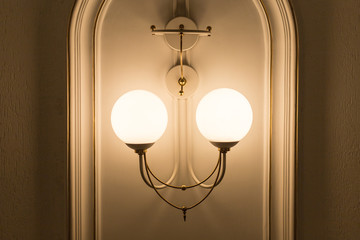 Fototapeta na wymiar ivory chandelier, wall type horizontal position photo