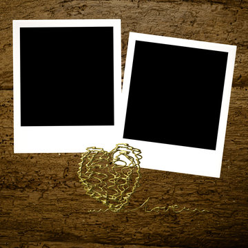 Two instant photo frames Valentines day