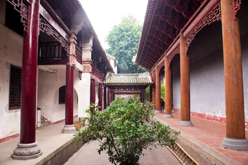 Rolgordijnen Tempel chinese style corridor in a temple
