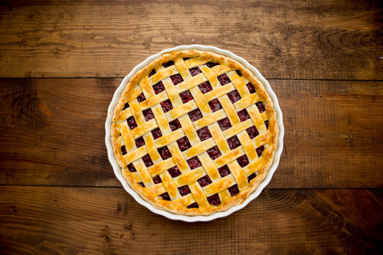 Homemade cherry pie