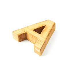 Capital block wooden letter isolated