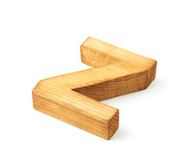 Capital block wooden letter isolated