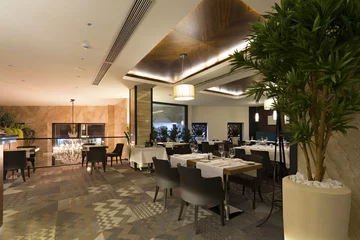 Plaid avec motif Restaurant Interior of a hotel restaurant