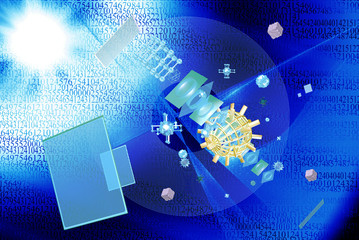 High speed Internet.Cosmos digital connection