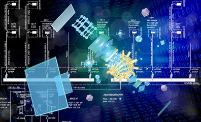 Engineering cosmic telecommunications technologie.Connection