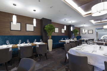 Interior of a hotel restaurant 