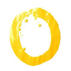 Letter made with the paint strokes