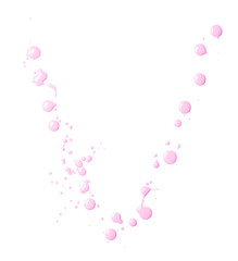 Letter made with the paint drops