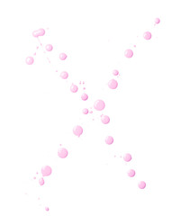 Letter made with the paint drops