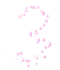 Digit made with multiple paint spills