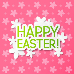 Easter greeting card with paper message