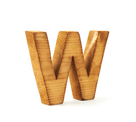 Capital block wooden letter isolated