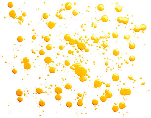 Multiple spots of paint