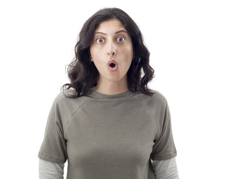 Surprised young woman