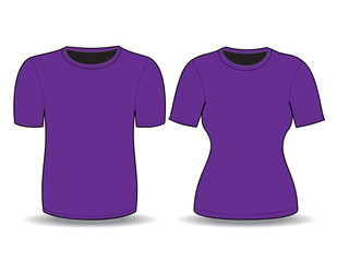 T-shirt pink  template for man and woman