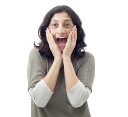 Surprised young woman