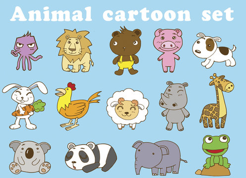 Animals vector set