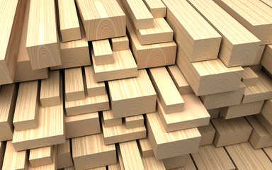 Closeup wooden boards. Construction materials