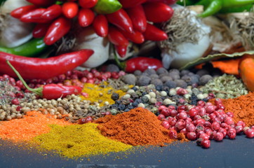 colorful spices and vegetables