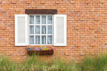 Fototapeta na wymiar Beautiful vintage window style from thailand