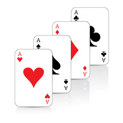 Playing Cards poker of aces vector illustration