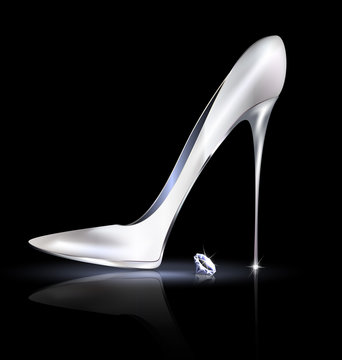 Silver Shoe And Crystal