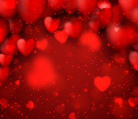 Valentine's red background.