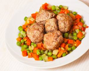 meatballs with vegetables
