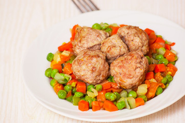 meatballs with vegetables