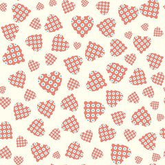 Seamless pattern with hearts