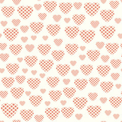 Seamless pattern with hearts