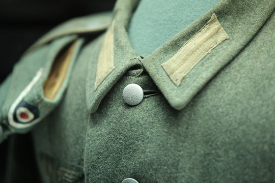 button on a soldier's uniform